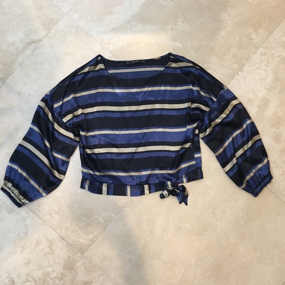 Zara satin striped top - Picture 2 of 5